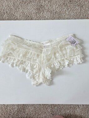 Auden Cream Ruffle Panty - Size Large